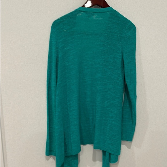 Teal Open Front Cardigan Sweater - Picture 3 of 5